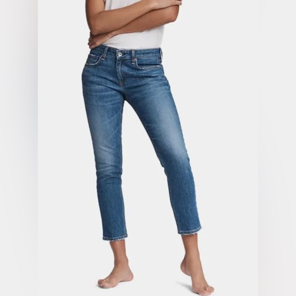 Rag And Bone Dre Low Rise Slim Boyfriend Cropped Jean Size 28